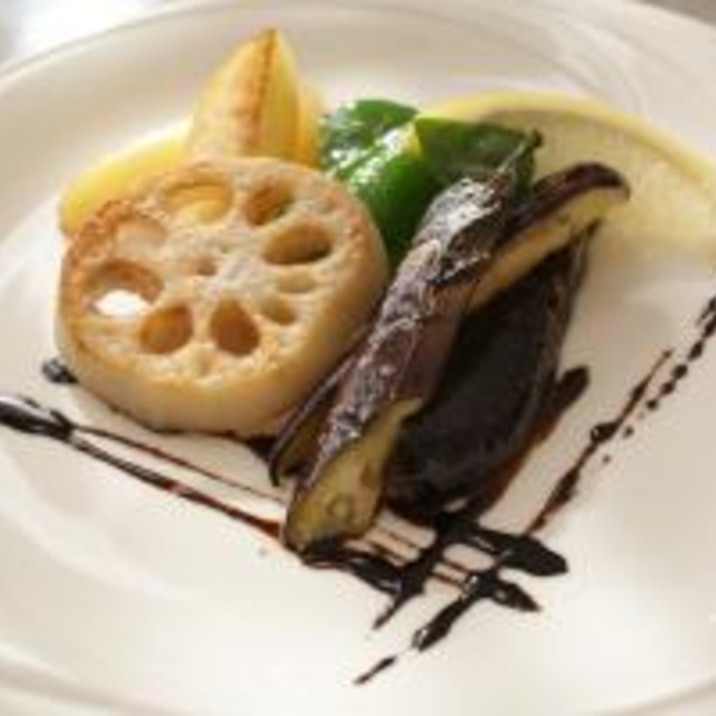 *焼き野菜のバルサミコソース添え*